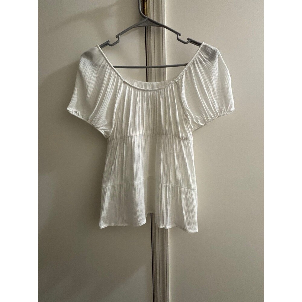 Off Shoulder White Blouse